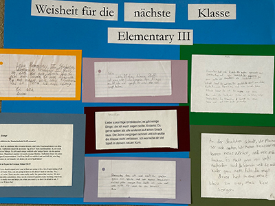 About-Staff-4 Project by upper elementary students about "Wisdom for the next class."