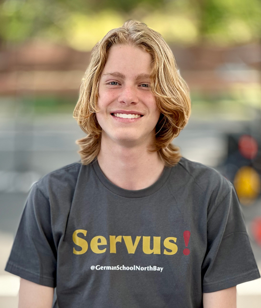 Teenage student smiling
